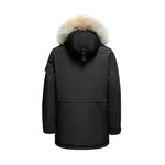 Last inn bildet i gallerivisningen, Men's Majestic Down Parka Jacket in Black (Light Fox Hood Trim) FEVANI