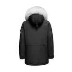 Last inn bildet i gallerivisningen, Men's Majestic Down Parka Jacket in Black (White Fox Hood Trim) FEVANI