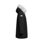Last inn bildet i gallerivisningen, Women's Ritzy Down Parka Jacket in Black (White Fox Hood Trim) FEVANI