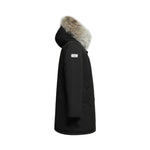 Last inn bildet i gallerivisningen, Women's Ritzy Down Parka Jacket in Black (Light Fox Hood Trim) FEVANI
