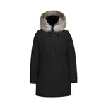Last inn bildet i gallerivisningen, Women's Ritzy Down Parka Jacket in Black (Light Fox Hood Trim) FEVANI