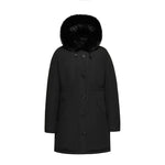 Last inn bildet i gallerivisningen, Women's Ritzy Down Parka Jacket in Black (Black Fox Hood Trim) FEVANI