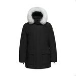 이미지를 갤러리 뷰어에 로드 , Men's Glacier Down Parka Jacket in Black (White Fox Hood Trim) FEVANI