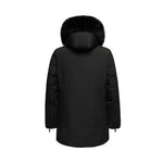 Load image into Gallery viewer, Men's Glacier Down Parka Jacket in Black (Black Fox Hood Trim) FEVANI
