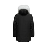 이미지를 갤러리 뷰어에 로드 , Men's Glacier Down Parka Jacket in Black (White Fox Hood Trim) FEVANI