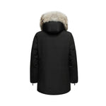 Load image into Gallery viewer, Men's Glacier Down Parka Jacket in Black (Light Fox Hood Trim) FEVANI