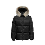 Load image into Gallery viewer, Men's Arctic Emperor Down Puffer Jacket in Black (Light Fox Hood Trim) FEVANI