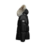 Load image into Gallery viewer, Men's Arctic Emperor Down Puffer Jacket in Black (Light Fox Hood Trim) FEVANI