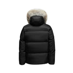 Load image into Gallery viewer, Men's Arctic Emperor Down Puffer Jacket in Black (Light Fox Hood Trim) FEVANI
