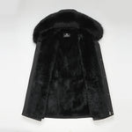 Load image into Gallery viewer, Men's Imperial Down Parka Jacket in Black (Black Fox Hood Trim) FEVANI