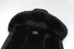 Load image into Gallery viewer, Men's Imperial Down Parka Jacket in Black (Black Fox Hood Trim) FEVANI