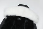 Last inn bildet i gallerivisningen, Men's Imperial Down Parka Jacket in Black (White Fox Hood Trim) FEVANI