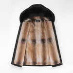 Load image into Gallery viewer, Men's Opulent Elite Parka in Black - (Black Fox Trim) FEVANI
