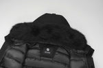 Last inn bildet i gallerivisningen, Men's Majestic Down Parka Jacket in Black (Black Fox Hood Trim) FEVANI