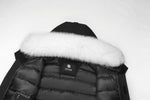 Last inn bildet i gallerivisningen, Men's Majestic Down Parka Jacket in Black (White Fox Hood Trim) FEVANI