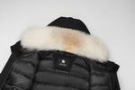 Last inn bildet i gallerivisningen, Men's Majestic Down Parka Jacket in Black (Light Fox Hood Trim) FEVANI