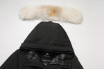 Last inn bildet i gallerivisningen, Men's Majestic Down Parka Jacket in Black (Light Fox Hood Trim) FEVANI