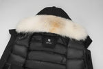 Load image into Gallery viewer, Men's Arctic Grade Down Parka Jacket in Black (Light Fox Hood Trim) FEVANI