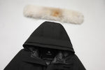 Load image into Gallery viewer, Men's Arctic Grade Down Parka Jacket in Black (Light Fox Hood Trim) FEVANI