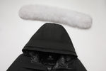 Load image into Gallery viewer, Men's Arctic Grade Down Parka Jacket in Black (White Fox Hood Trim) FEVANI
