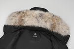 Load image into Gallery viewer, Men's Arctic Emperor Down Puffer Jacket in Black (Light Fox Hood Trim) FEVANI