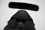 Load image into Gallery viewer, Men's Arctic Emperor Winter Coat in Black - (Black Fox Trim) FEVANI