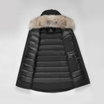 Last inn bildet i gallerivisningen, Women's Ritzy Down Parka Jacket in Black (Light Fox Hood Trim) FEVANI