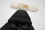 Load image into Gallery viewer, Men's Grandeur Down Parka Jacket in Black (Light Fox Hood Trim) FEVANI