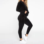 Load image into Gallery viewer, Fevani Black Velour Set FEVANI