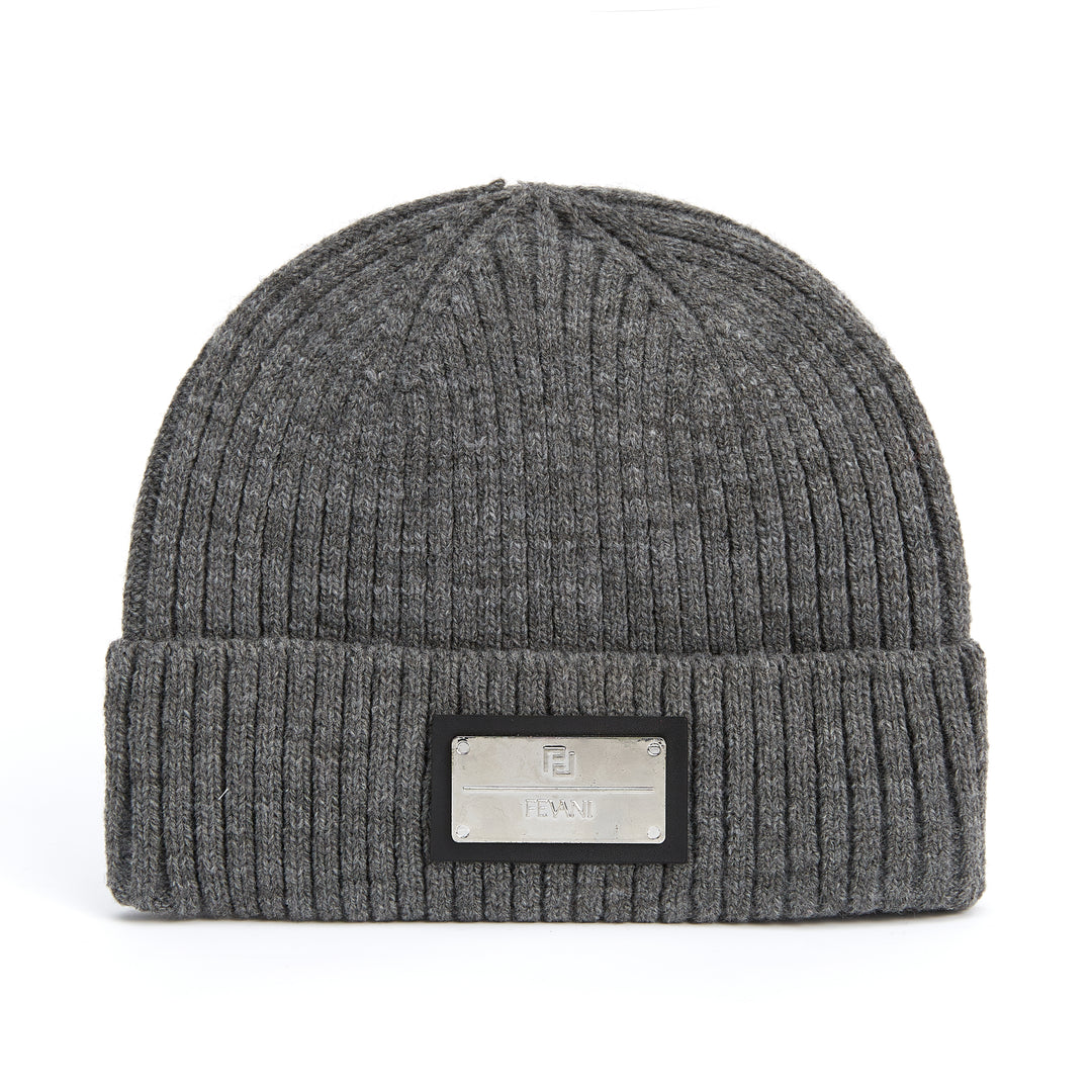 Fevani Wool Winter Hat With Metal Badge FEVANI