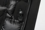 Indlæs billede til gallerivisning Men's Glacier Down Parka Jacket in Black (White Fox Hood Trim) FEVANI