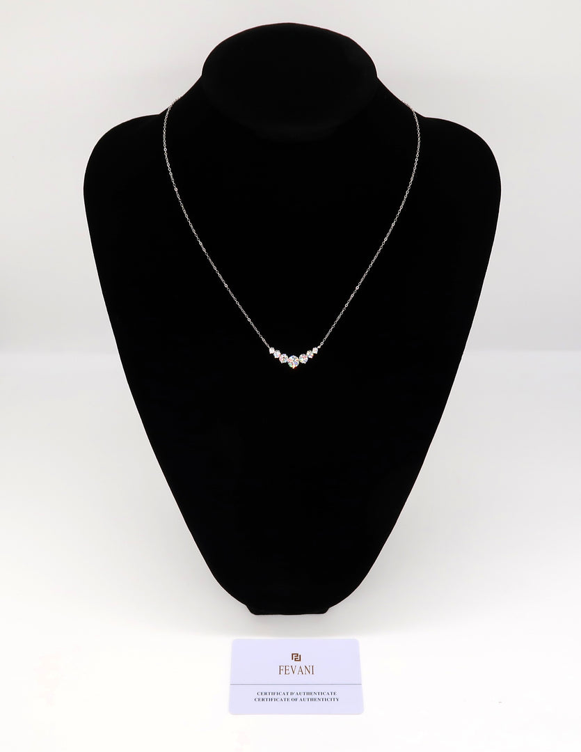 Women's Diamond Mossanite Crystal Necklace FEVANI