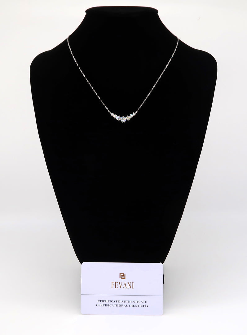 Women's Diamond Mossanite Crystal Necklace FEVANI