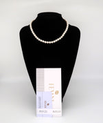 Load image into Gallery viewer, Women&#39;s Opaline White Pearl Beads Necklace - 925 Sterling silver link with 18K gold-layered finish FEVANI
