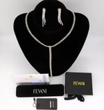 Cargar imagen en el visor de la galería, Women&#39;s Wedding Jewelry Set: Grandeur Necklace with Earrings Set FEVANI
