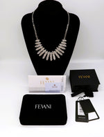 Cargar imagen en el visor de la galería, Women&#39;s Luxe Legacy Tear Drop Crystal Necklace - Bridal Necklace FEVANI
