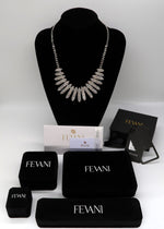 Cargar imagen en el visor de la galería, Women&#39;s Luxe Legacy Tear Drop Crystal Necklace - Bridal Necklace FEVANI
