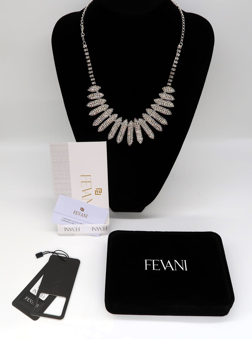 Women's Luxe Legacy Tear Drop Crystal Necklace - Bridal Necklace FEVANI