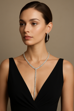 Load image into Gallery viewer, Women&#39;s Wedding Jewelry Set: Grandeur Necklace with Earrings Set
