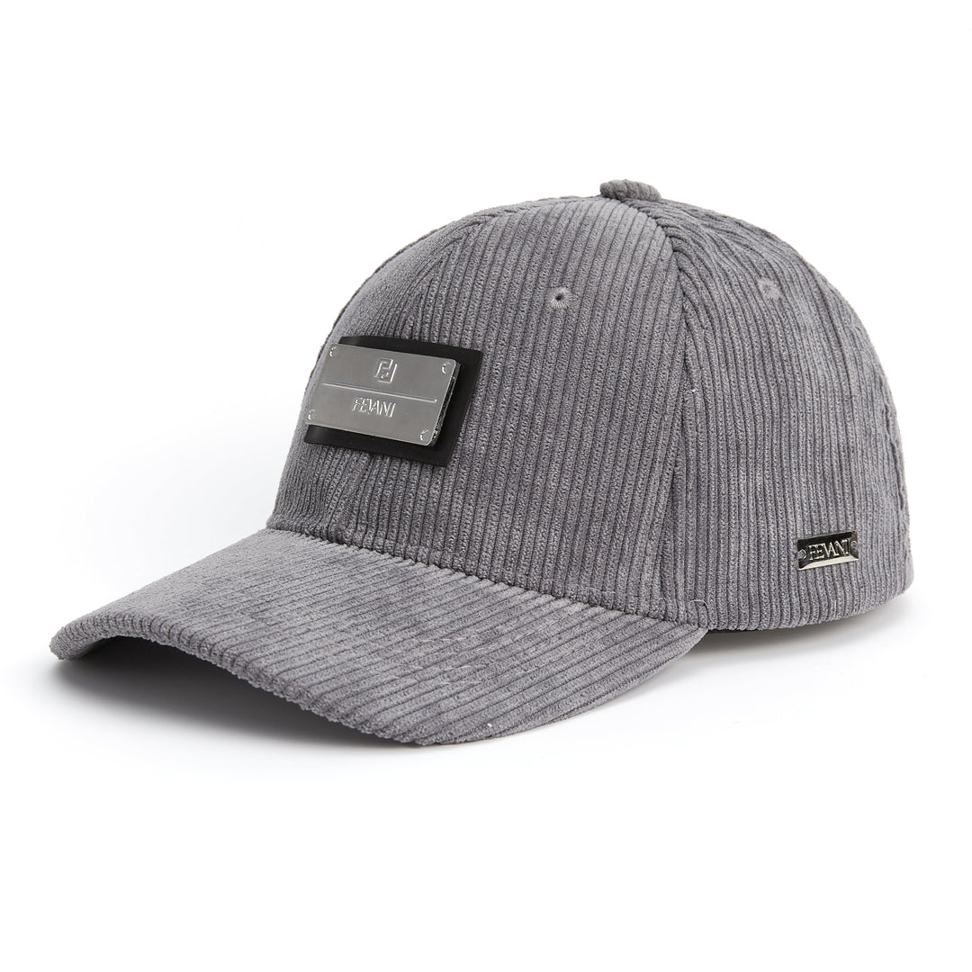 Fevani Baseball Grey Cap with Metal Badge FEVANI