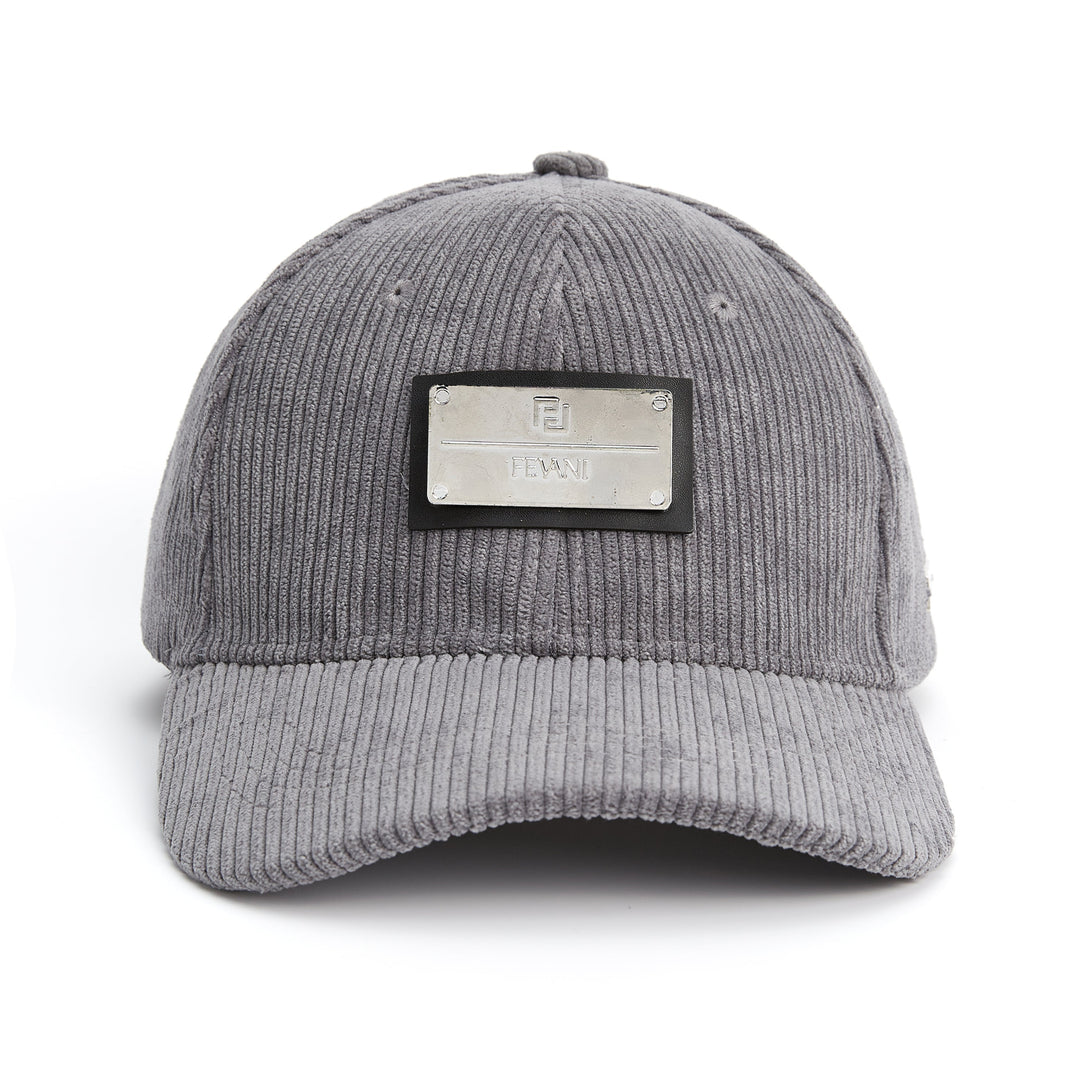 Fevani Baseball Grey Cap with Metal Badge FEVANI