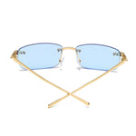 Load image into Gallery viewer, Men&#39;s Fevani Light Blue Vintage Rimless Rectangle Sunglasses FEVANI

