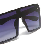 Load image into Gallery viewer, Women&#39;s Fevani Bouclier Black Gray Square Oversized Sunglasses FEVANI
