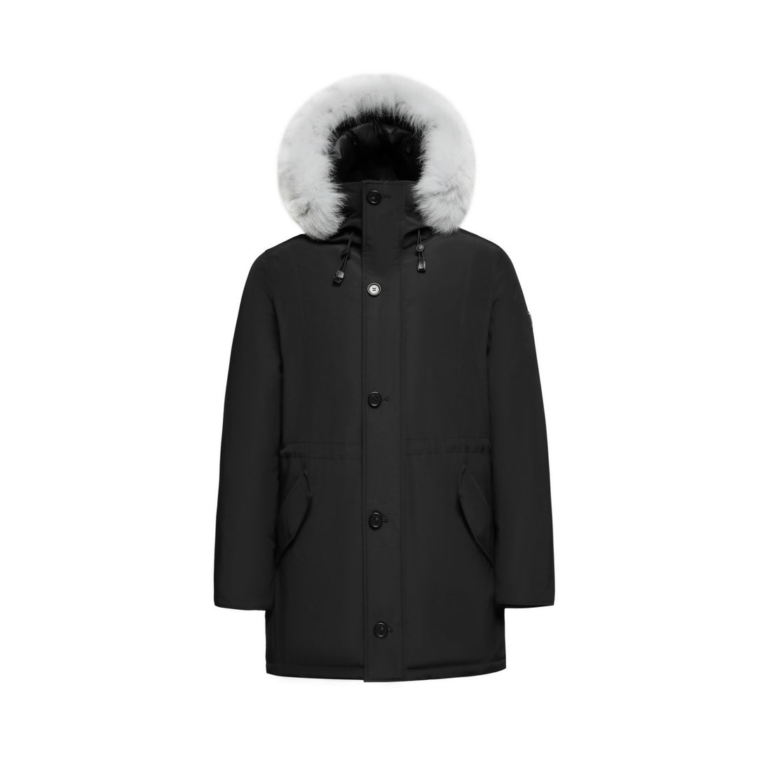 Men's Deluxe Parka Coat - (Blue Fox Trim) FEVANI