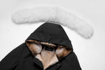 Carica l&#39;immagine nel visualizzatore di Gallery, Men&#39;s Opulent Elite Parka in Black - (Blue Fox Trim) FEVANI
